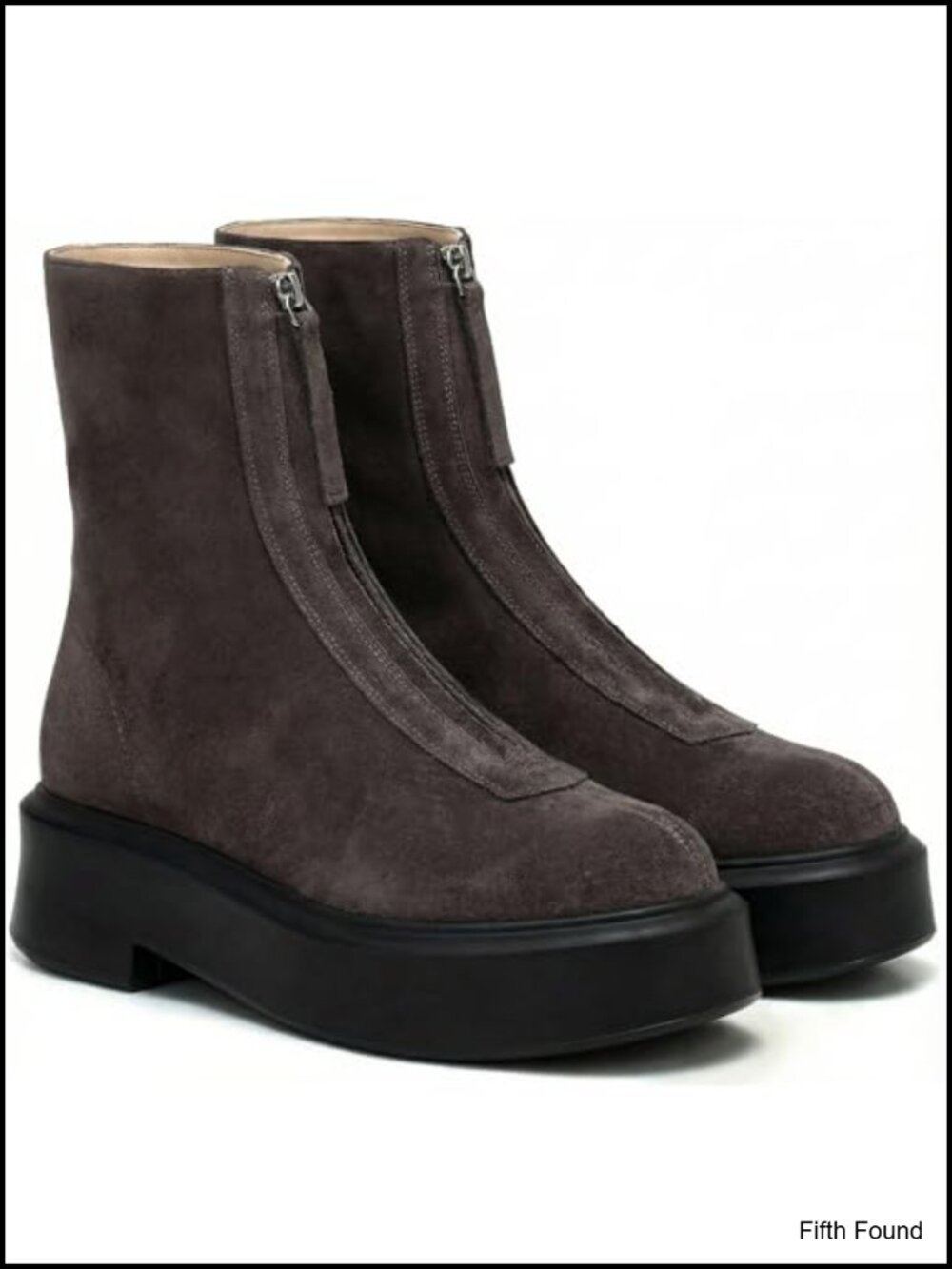 Women's Platform Ankle Boots Chunky Chelsea Zip Combat Suede Booties